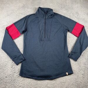 Marine Layer Weekend Sport Women's Navy Red Victoria 1/4 Zip Pullover Size Small